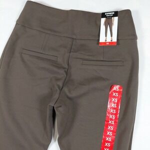 Express Women Ponte Pant XS Brown High Rise Slim Leg Pull On NWT